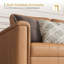 Canapé modulaire surdimensionné en similicuir pour salon, canapé convertible modulaire en U avec rangement et repose-pieds de 10 places, largeur de 145 pouces-619060349
