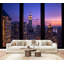 Papier peint adhésif auto-adhésif moderne pour la chambre Dusk City Skyline Bridge-875947249