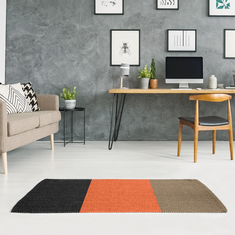 Striped Indoor Rug, Rectangle 5' x 7', No