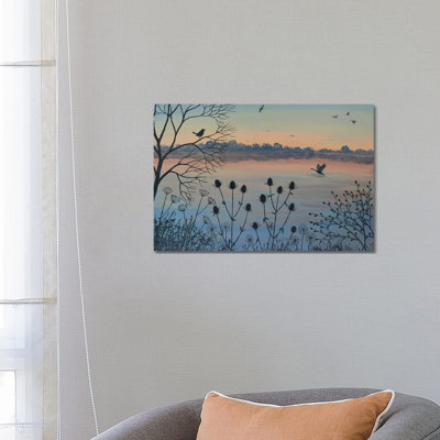 By Dusky Lake by Jo Grundy - Wrapped Canvas Print