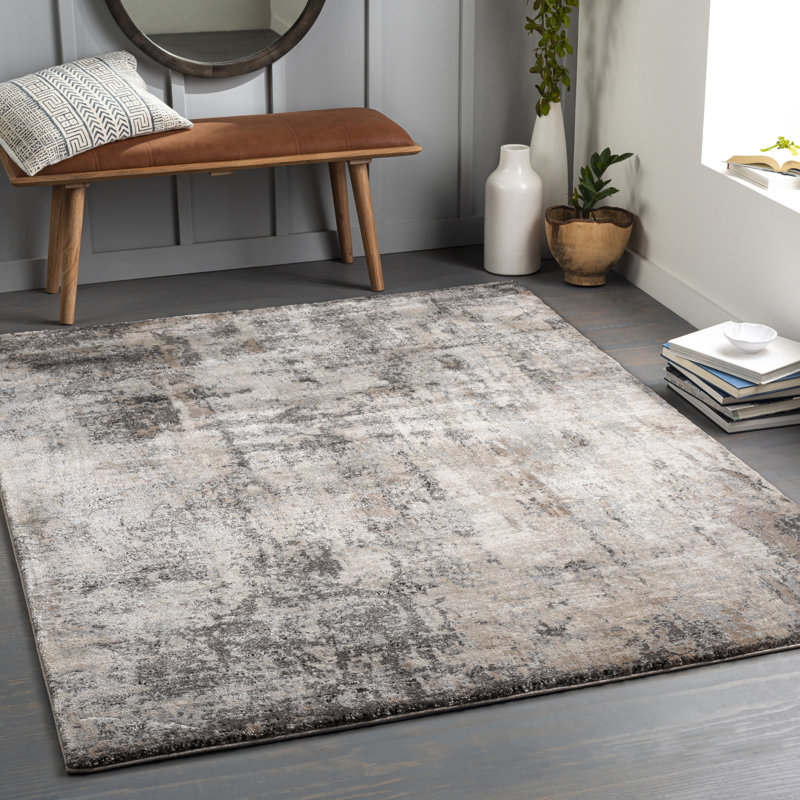 Tapis gris / beige Brod, Rectangle 6 pi 7 po x 9 pi