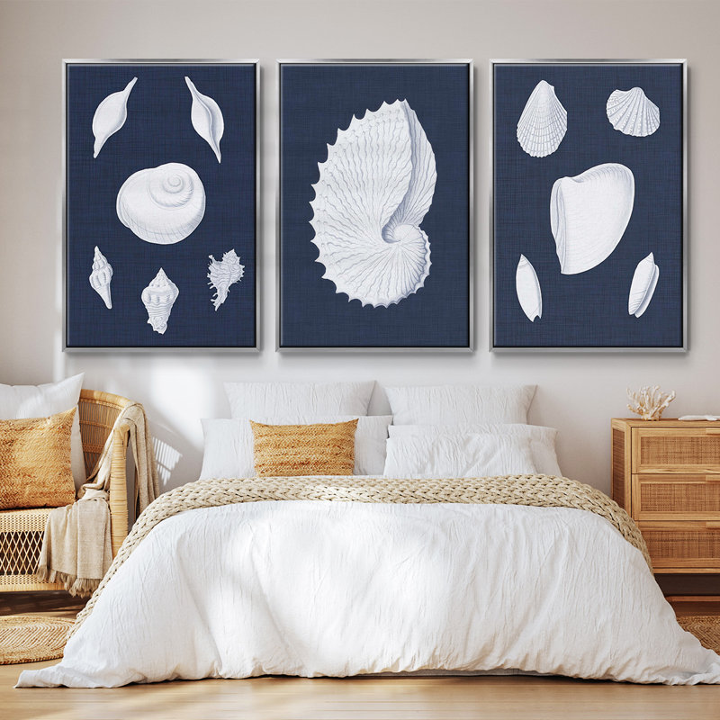 " Nouveau Decorative I " 3 - Pieces, Silver, 36" H x 72" W