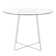 Beres Round Glass Top Metal Base Dining Table
