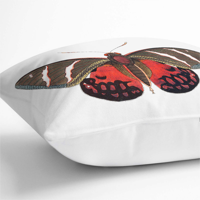 Square Throw Cushion, 40cm H x 40cm W x 15cm D, White