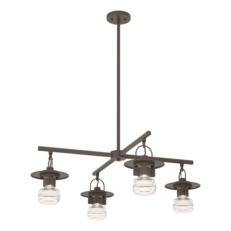 Mason 4 - Light Outdoor Chandelier, Coastal Dark Smoke