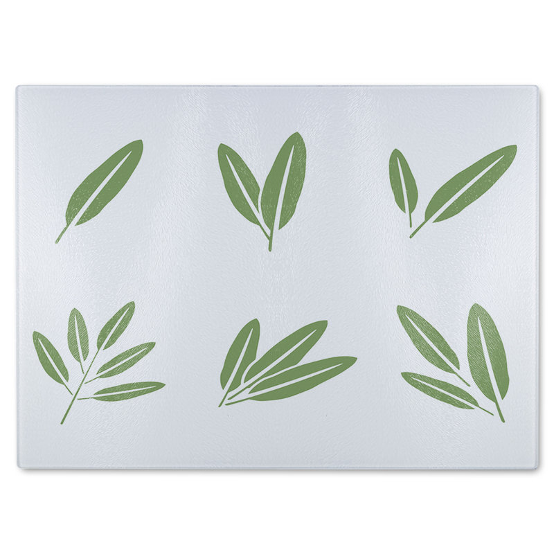 Herbs Glass Chopping Board