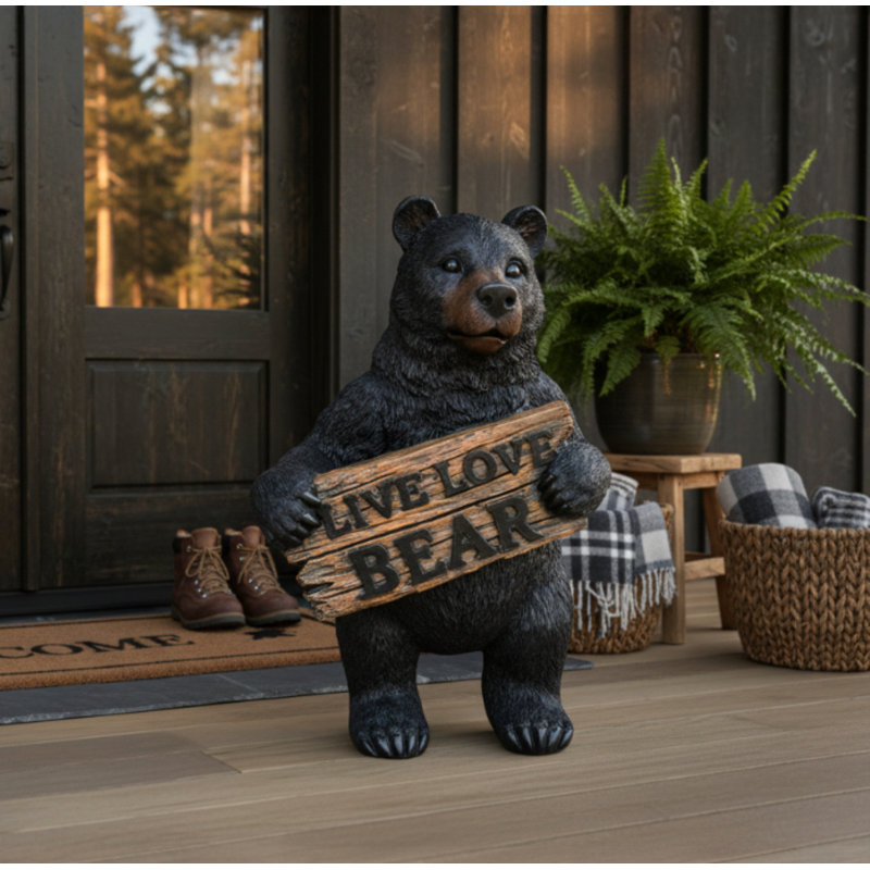 Figurine décorative Live Love Bear Woodland