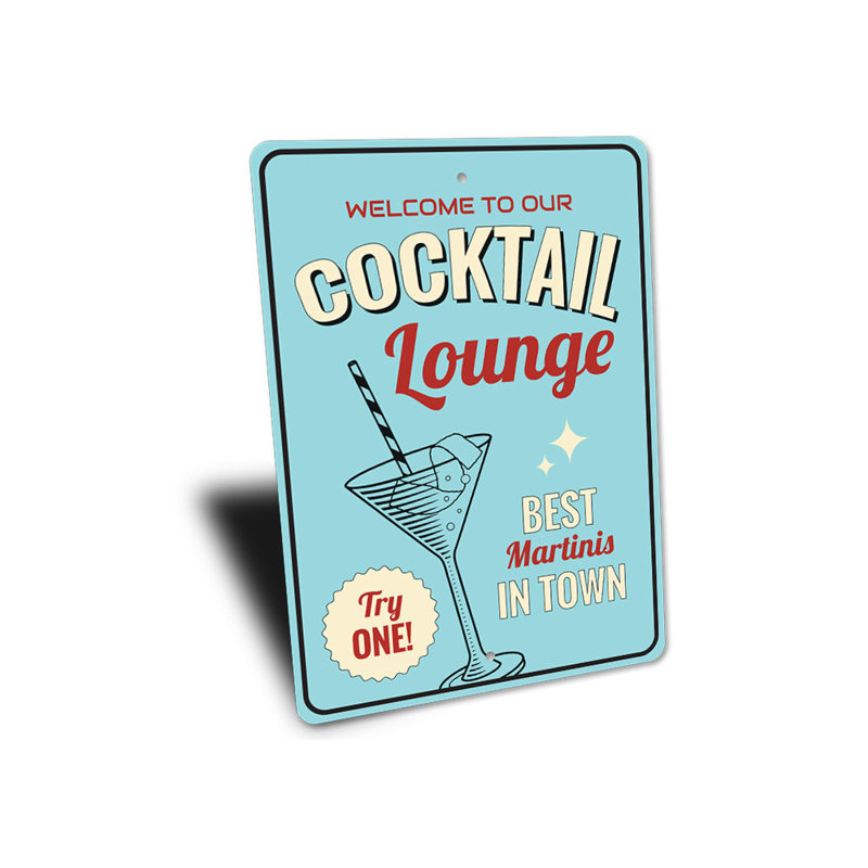 Plaque Martini, H 18 po x l 12 po x P 0,06 po