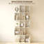 5-Tier Bookshelf, S Shaped Geometric Bookcase, Oak-420848050
