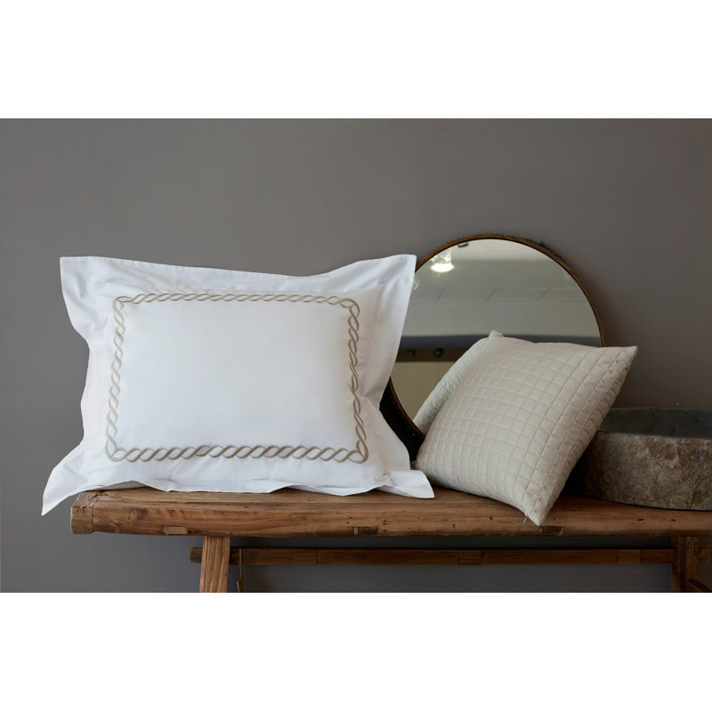Soffio Sham, White/Taupe, King