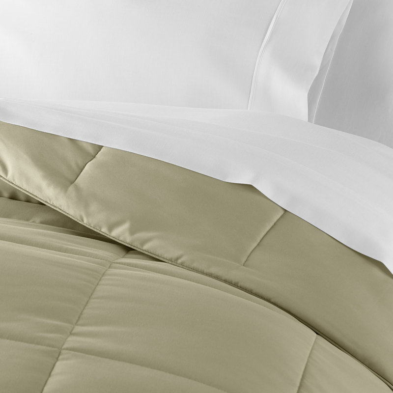 Édredon en duvet synthétique doux, Sauge aux herbes, Édredon simple