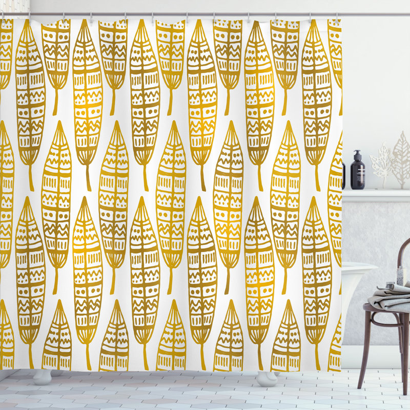 Shower Curtain with Hooks Included, 75"H x 69"W