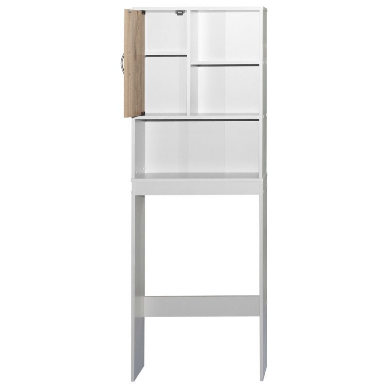 Organisateur de rangement Jayakumar Ace, Blanc / chêne naturel