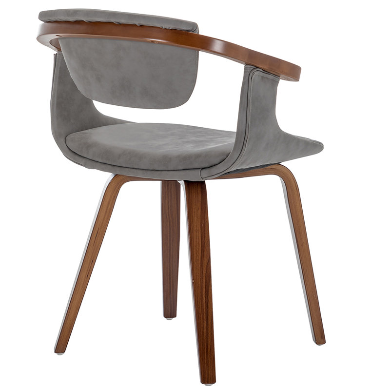 Salyer 18.5'' H Faux Leather Upholstered Side Chair, Grey