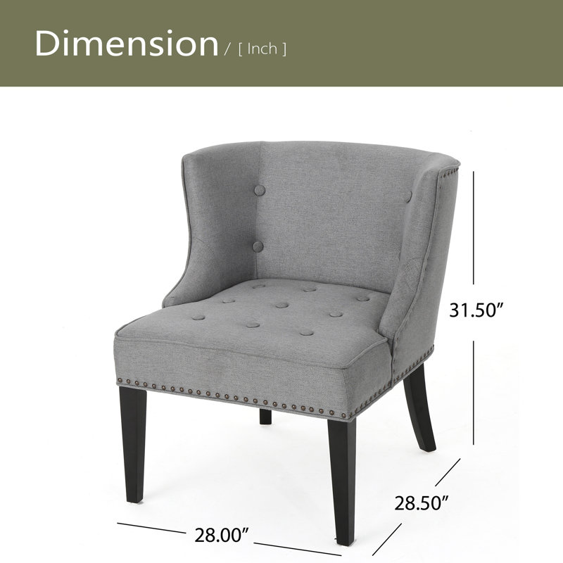 Chaise d'appoint en tissu, Gris