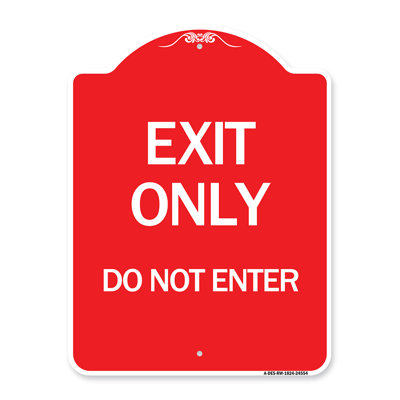 Signmission Designer Series Sign - Exit Only Do Not Enter/24554