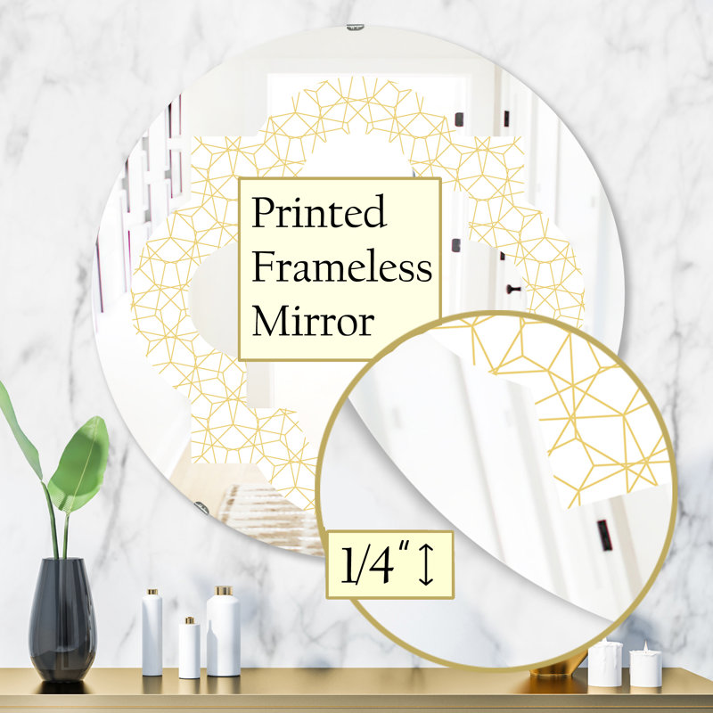 Miroir mural Quatrefoil, H 31,5 po x l po