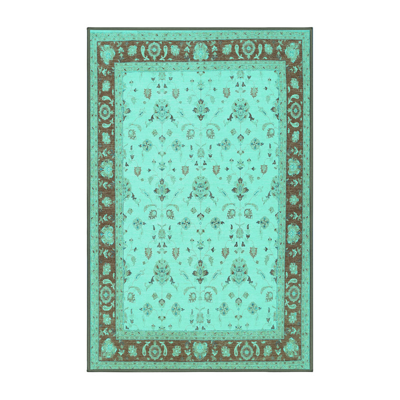 Tapis oriental bleu Aamenah, Rectangle 7 pi x 9 pi