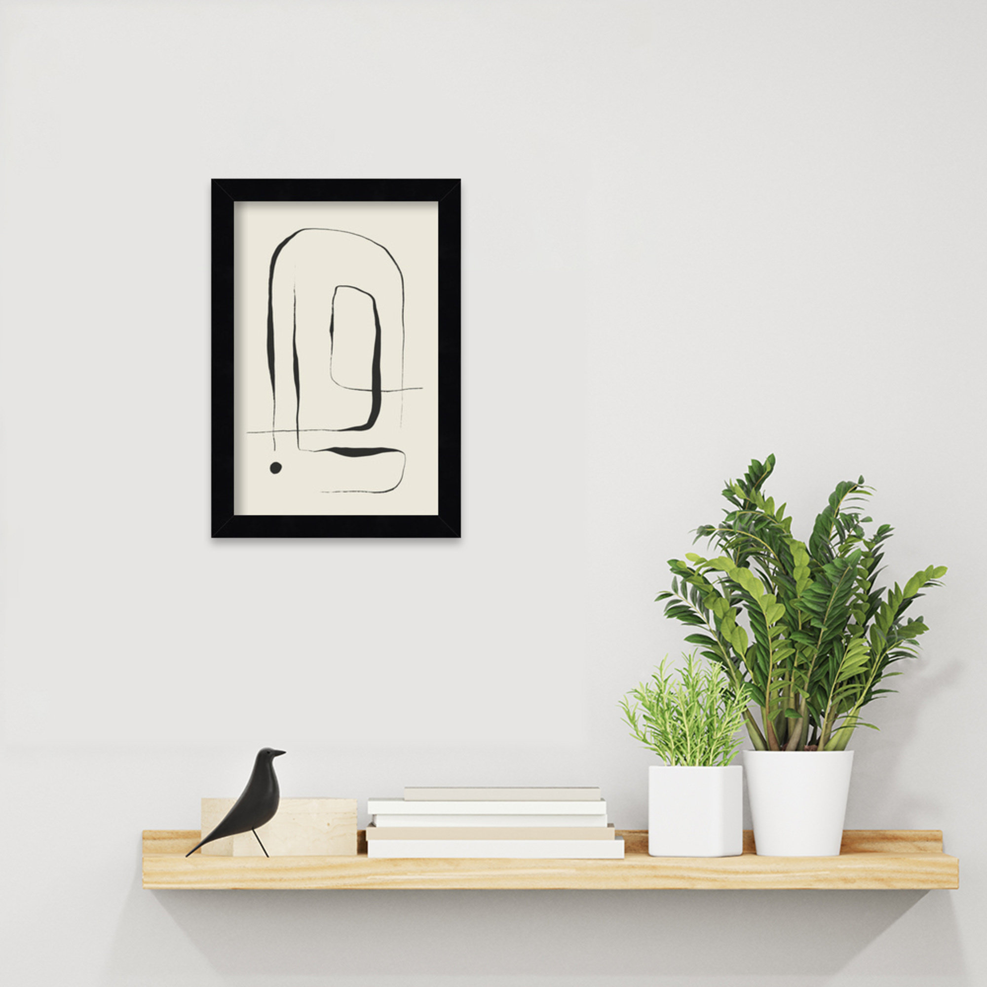 The Point No 2 by Treechild  Wood Framed Wall Art Print, Black, 13" H x 9" W