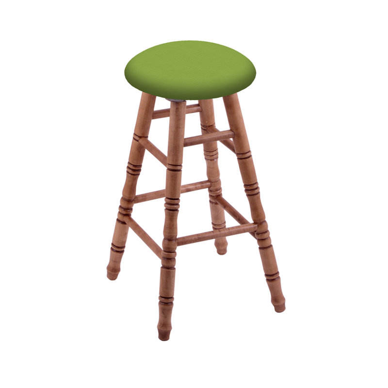 Tabouret de bar 36 po pivotante upholsetered, Érable moyen, Vert kiwi Canter, Tabouret de comptoir (siège d’une hauteur de 24