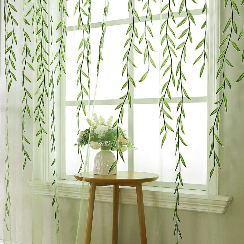 Paire de rideaux transparents en polyester Mapleview