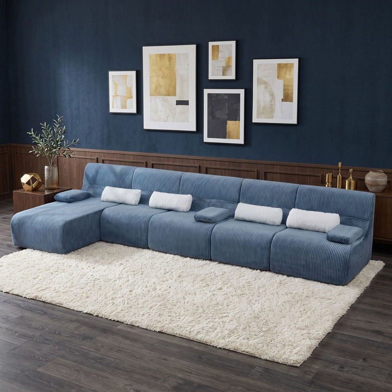 Canapé modulaire avec coussin, Blue
