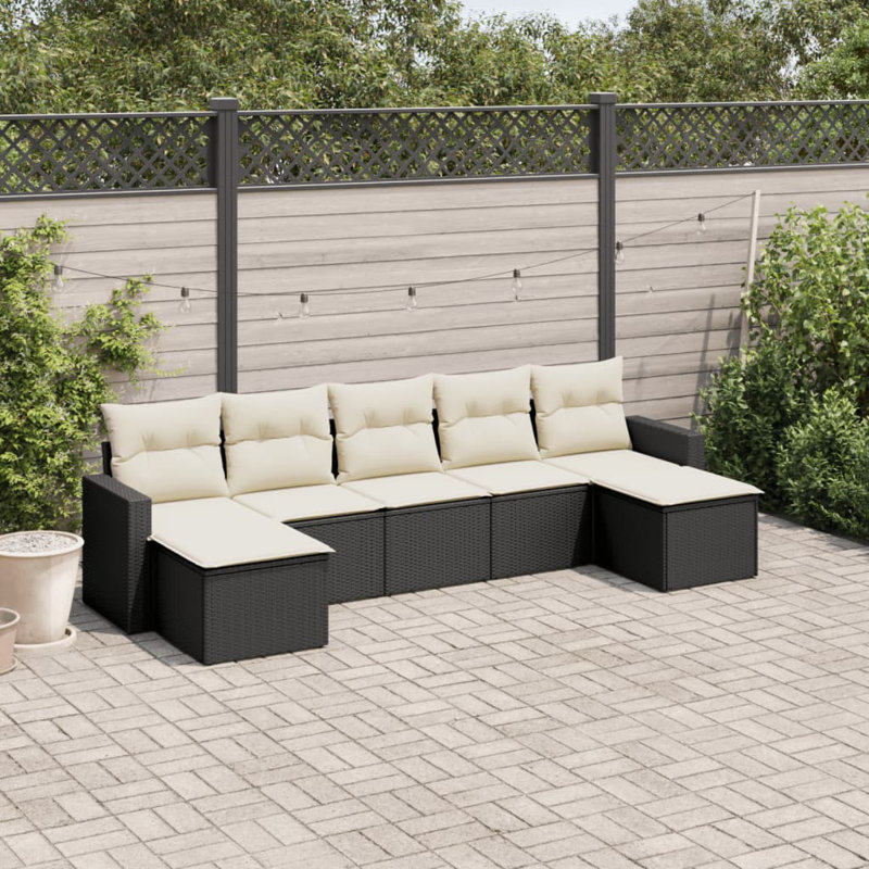 Ensemble de canapé de jardin modulaire en rotin PE 7 pièces Vidaxl