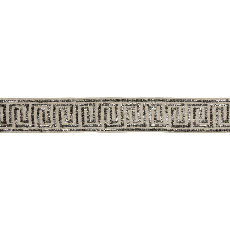 Delphi Beaded Tape, Mercury on Natural