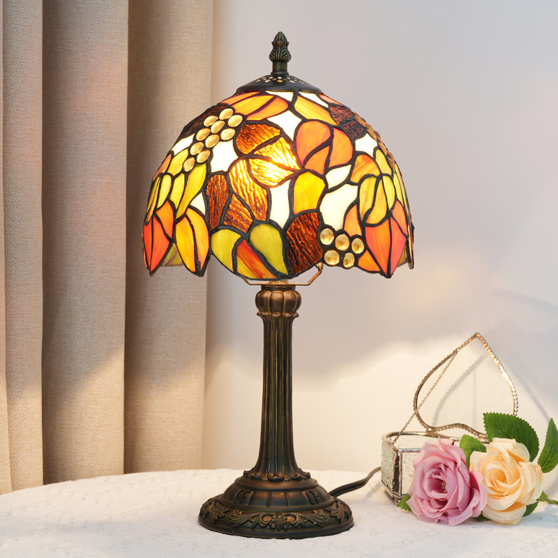 Lampe de table 14 po H Tiffany, Feuille d'érable