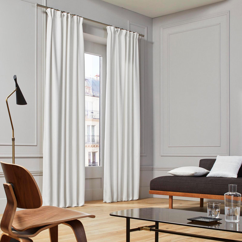 Coconut Room Darkening Single Curtain Panel, Natural, 350 W x 280 D cm