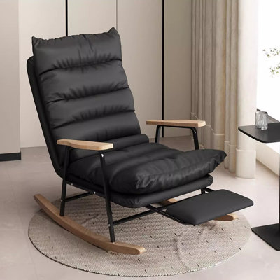 Chaise berçante réglable avec pédale rétractable