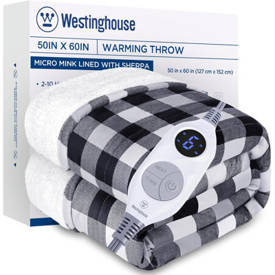 Electric Throw Heated Throw Blanket, Soft Flannel to Sherpa Heating Blanket with 6 Heating Levels & 2 to 10 Hours Heating Time Settings, Fast Heating, -  INKEDZ, B0BHVYQLDV0001