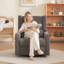 Fauteuil inclinable et oscillant pivotant en chenille de 32,8 po de large Tucker-1120822756