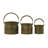 Dervil Copper Metal Indoor-Outdoor Patina Tulip Style Bucket Planter with Stationary Handles