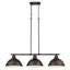 Luminaire suspendu en forme de dôme à 3 lumières pour îlot de cuisine Drakeford-626184622-580830133