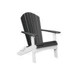 Berlin Gardens Comfo Back Regular Top With White Base Adirondack Chair