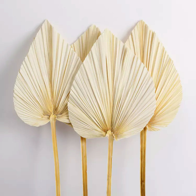 Palm Plant, Beige, 16" H x 9" W x 1" D