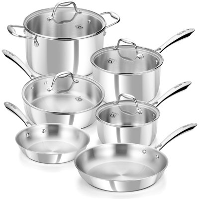 Batterie de cuisine en acier inoxydable à trois couches Cs Kochsysteme, batterie de cuisine professionnelle en acier inoxydable 18/10 Stianless