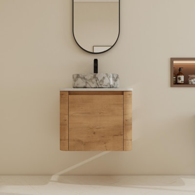 Ensemble de meuble-lavabo simple 24 po avec lavabo en céramique