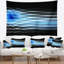 Tapisserie vagues à lumières fractales bleu ciel abstrait-28498230