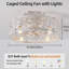 50cm Farmhouse Reversible Caged Ceiling Fan with Light Kit And Remote-1236923252