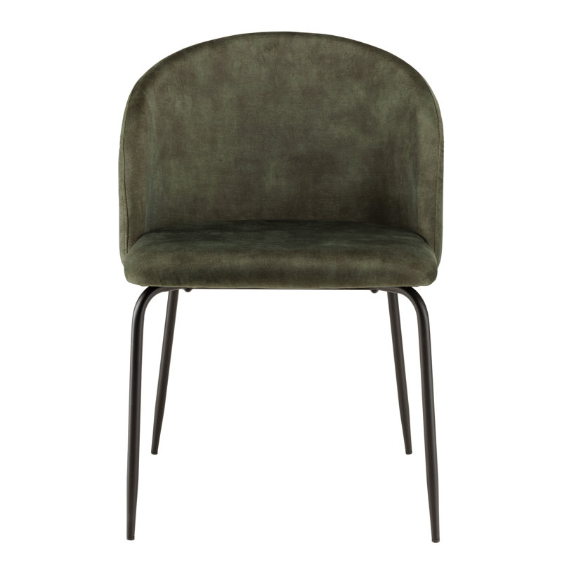 Luanna 47cm H Velvet Upholstered Side Chair, Green