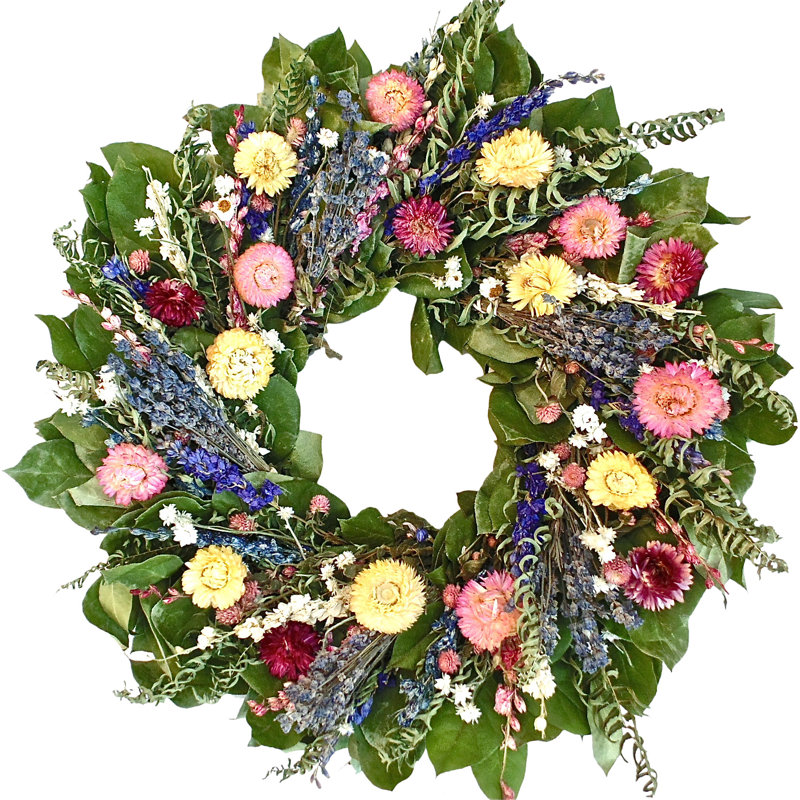 Handcrafted Dried Mixed Assortment Wreath, 22" H x 22" W x 5" D