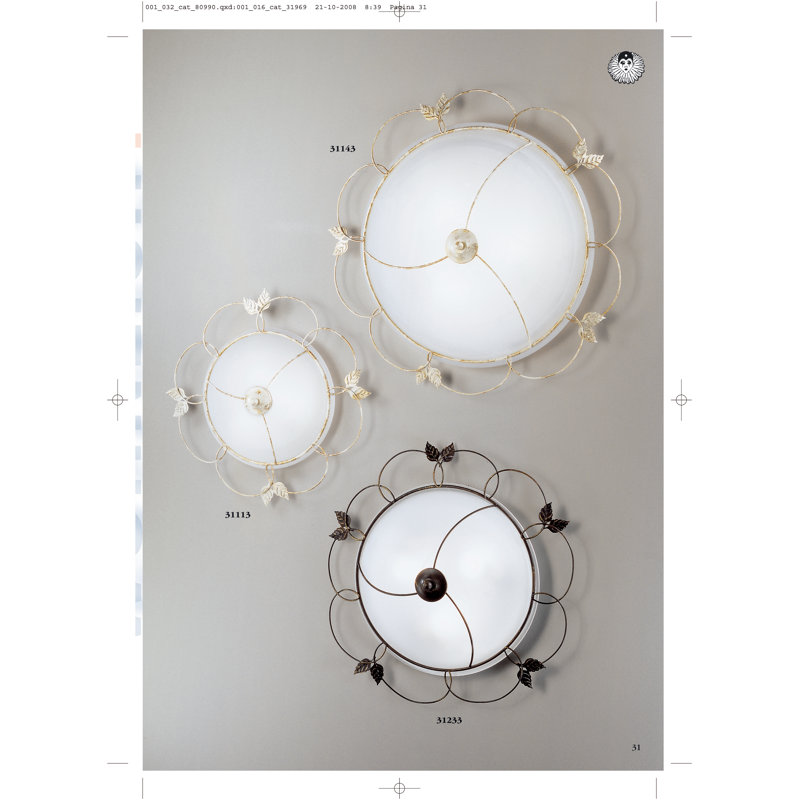 Burnley Glass Flush Mount, 58 cm diameter