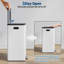 Poubelle double Step, bacs de recyclage 60L / 15,85 gallons avec couvercle, 2 poubelles amovibles, pédale, grande poubelle double en acier inoxydable pour la cuisine, la salle de bain, blanc-123164230