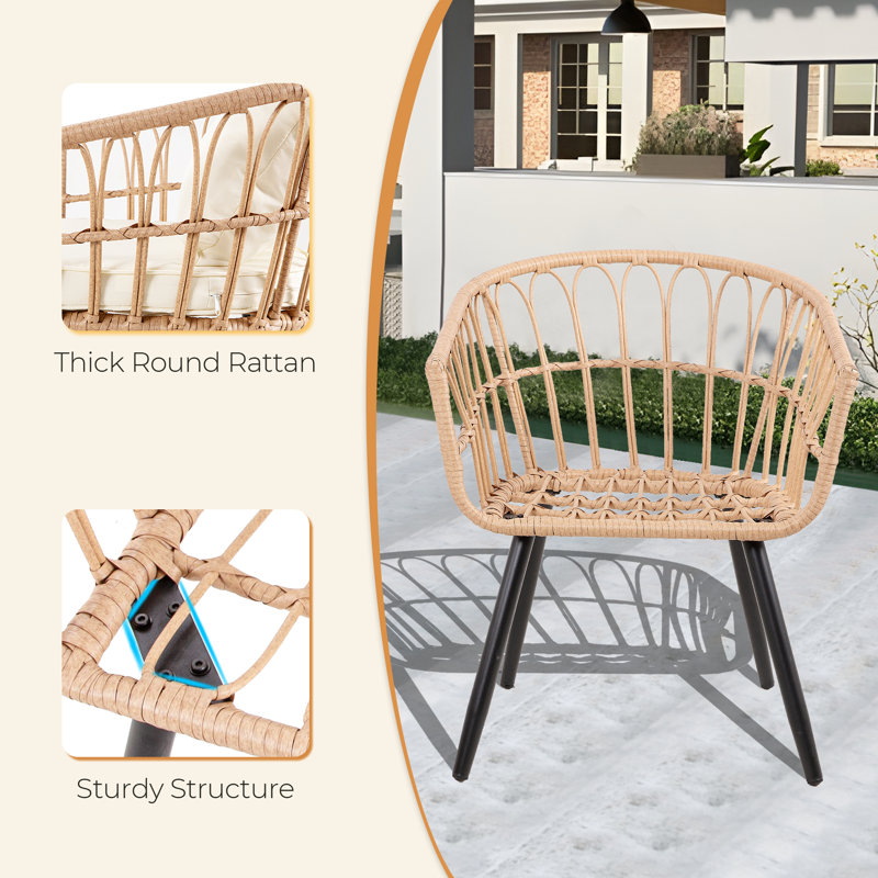2 - Person Patio Conversation Sets with Cushions