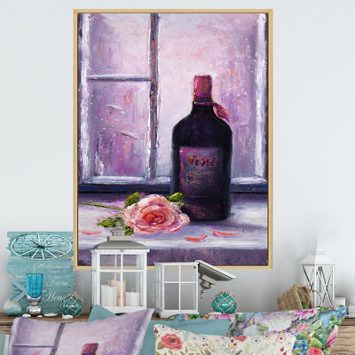 «Red Wine Bottle», peinture sur toile