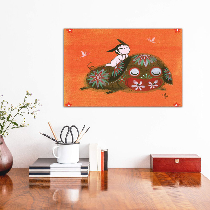 «Piggy Smile» par Martin Hsu - reproduction d'art sur toile, Toile tendue, Pas de tapis, H 18 po x l 26 po x P 1,5 po