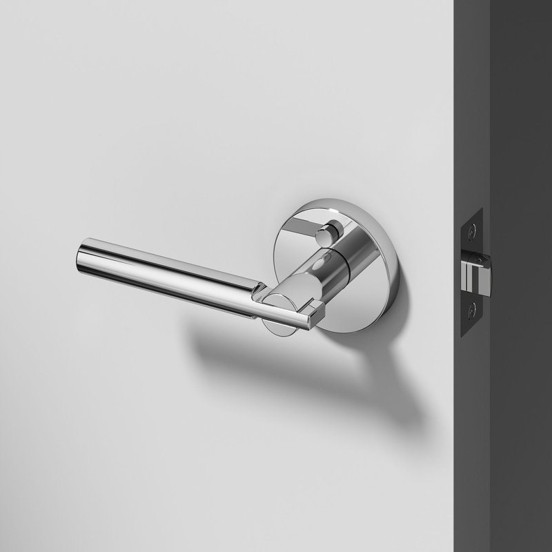 Poignée de porte Terra Design moderne dissimulé pour (lit et salle de bain) - Style minimaliste élégant en chrome