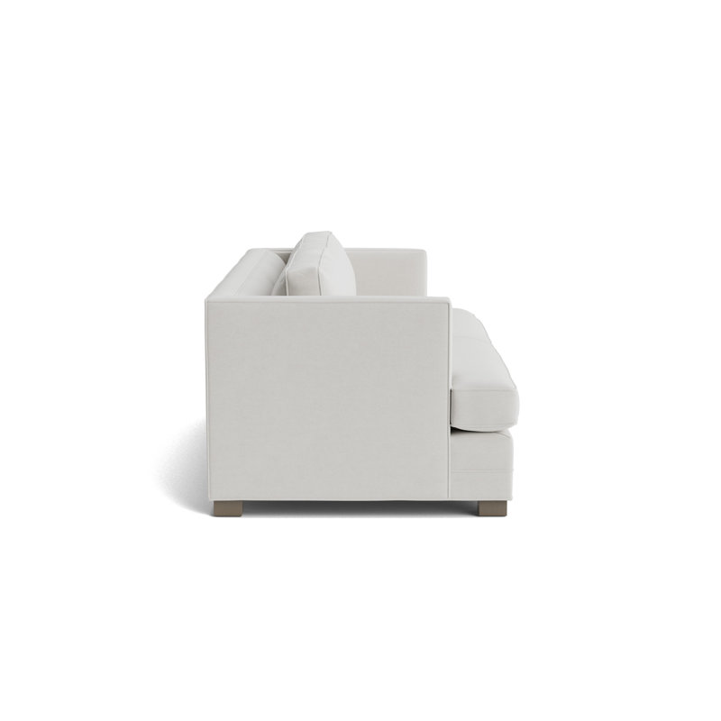 Keaton No Nail 94 Sofa, Performance Velvet - Silver, Driftwood